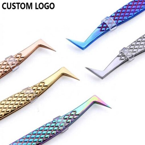 diamond shape lash extensions tweezers