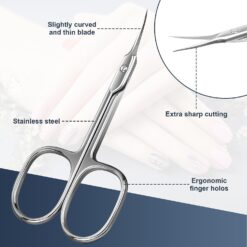 on a large scale curved blade scissors